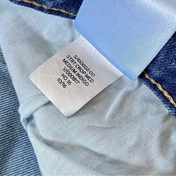 Gap Straight Cuff Crop Coupe 3/4 Droite Mid Rise Jeans Size 6R - Picture 3 of 12